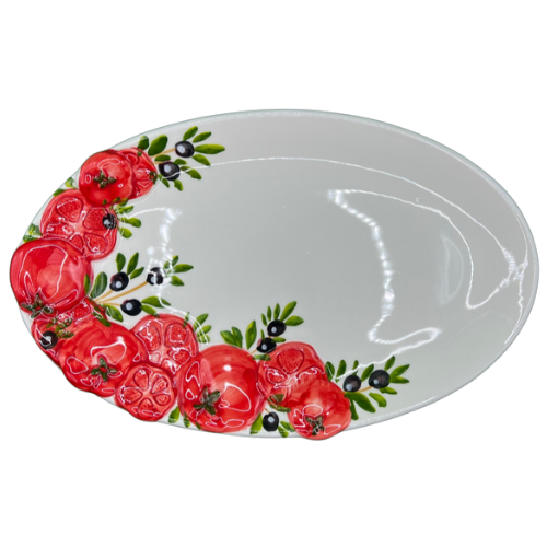 Ovaler Teller Pomodoro e Olive